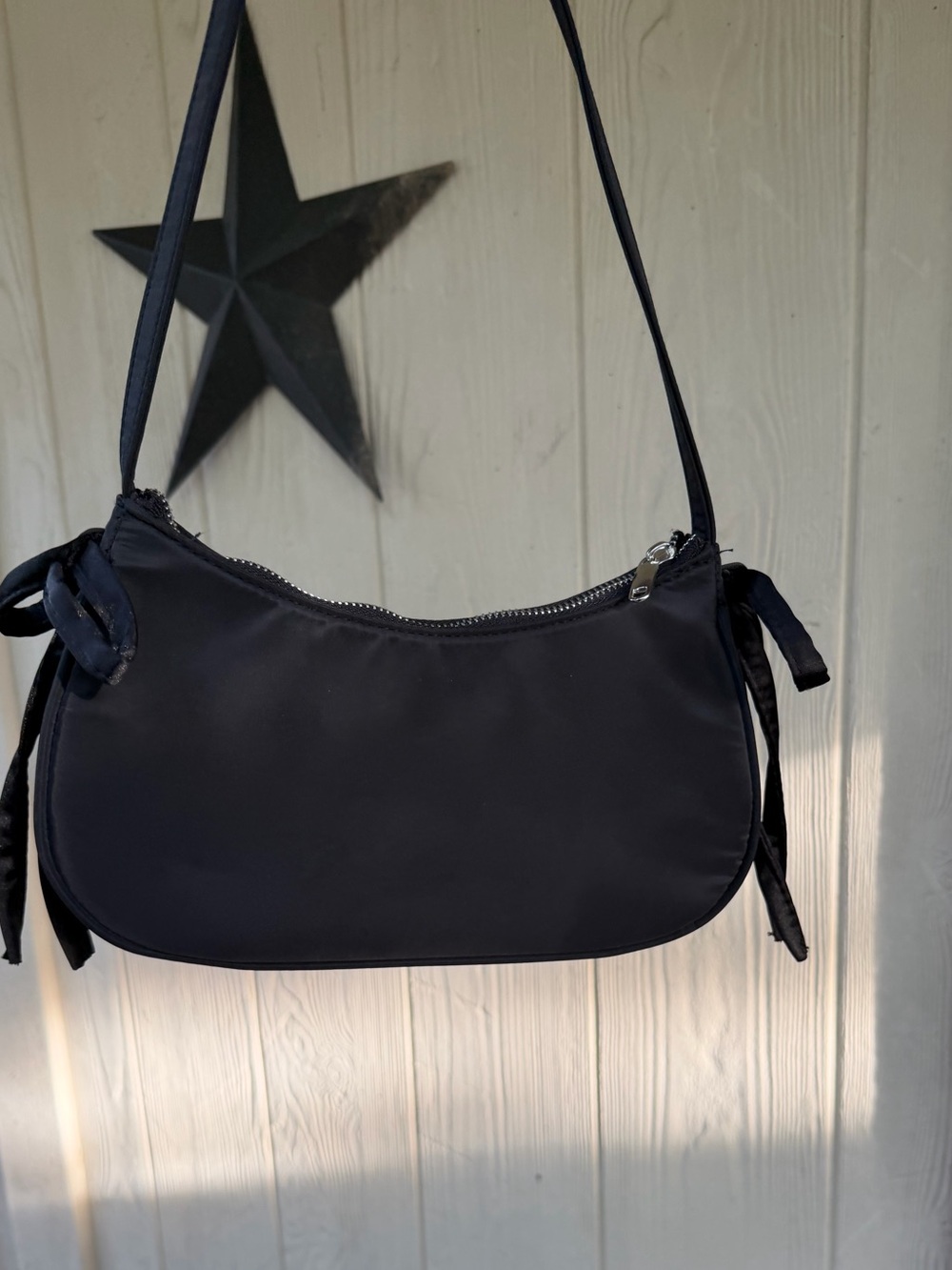 Black Shoulder Bag w Bows